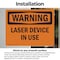 Signmission Radiation & Laser Sign, 5 in H x 7 in W, Vinyl Decal, Rectangle OS-2PACK-WS-D-57-L-12229 - alternate 5
